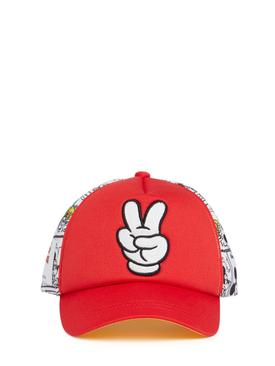 Marc Jacobs: Mickey Mouse print baseball hat - Red - kids-boys_0 | Luisa Via Roma