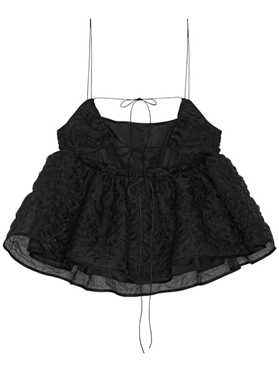 Cecilie Bahnsen: Selena nimbus matelassé top - Black - women_5 | Luisa Via Roma