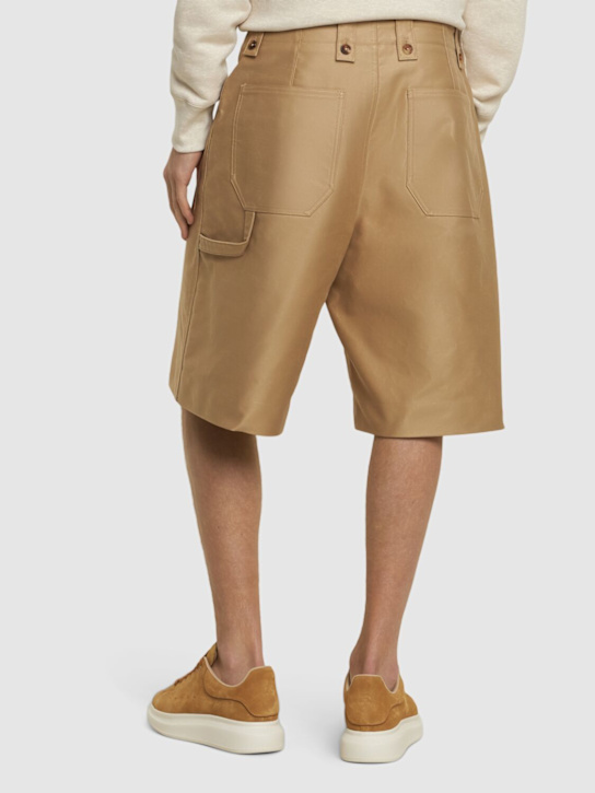 McQueen: Cotton shorts - Beige - men_2 | Luisa Via Roma