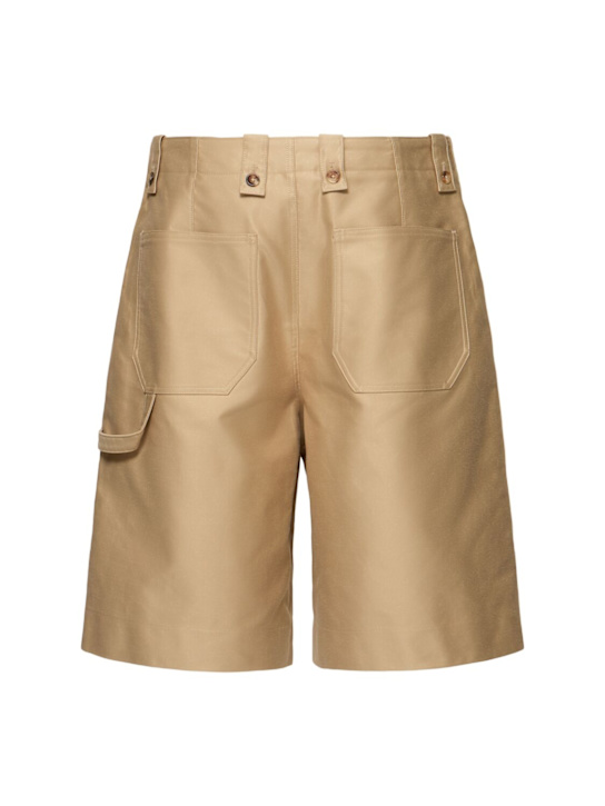 McQueen: Cotton shorts - Beige - men_3 | Luisa Via Roma