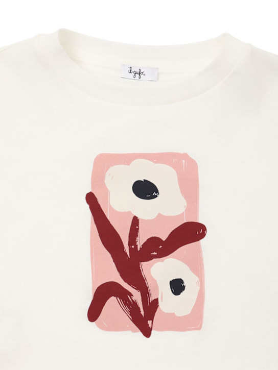 Il Gufo: T-shirt cropped in jersey di cotone - kids-girls_1 | Luisa Via Roma