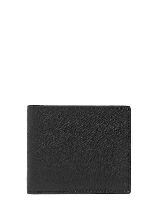 Valextra: 6cc leather bifold wallet - men_0 | Luisa Via Roma
