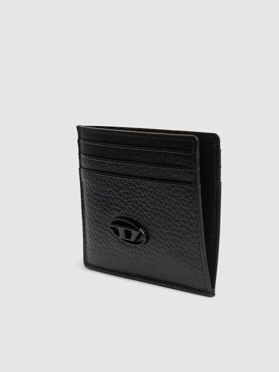 Diesel: Oval-D leather card holder - men_1 | Luisa Via Roma