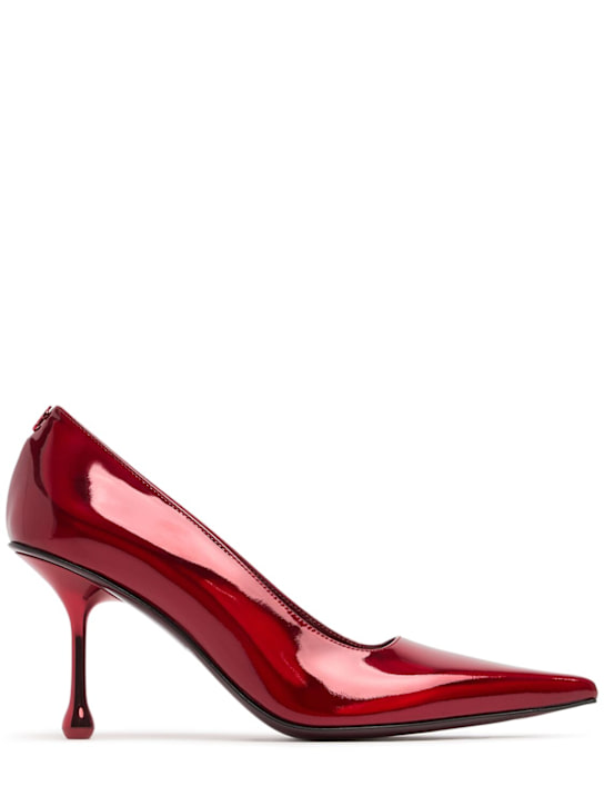 Jimmy Choo: 80mm Ixia liquid leather pumps - Red - women_0 | Luisa Via Roma
