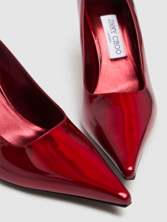 Jimmy Choo: 80mm Ixia liquid leather pumps - Red - women_4 | Luisa Via Roma