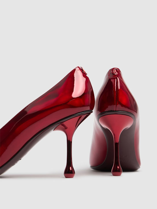 Jimmy Choo: 80mm Ixia liquid leather pumps - Red - women_3 | Luisa Via Roma
