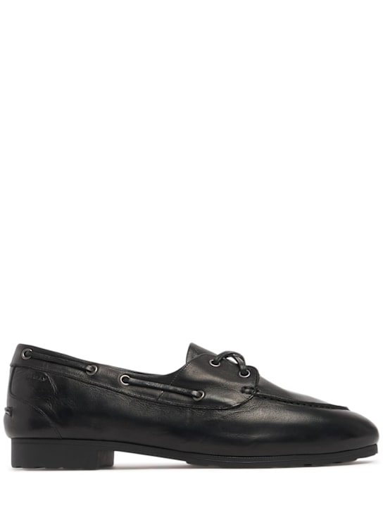 Bally: 20mm Paquy leather loafers - Black - women_0 | Luisa Via Roma