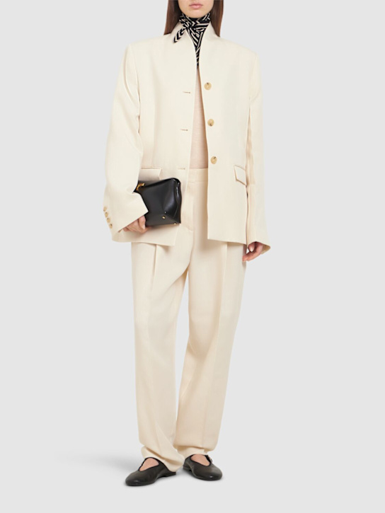 Toteme: Overlay wool blend blazer - women_1 | Luisa Via Roma