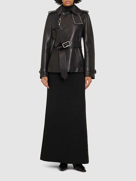 Burberry: Giacca corta con cintura - women_1 | Luisa Via Roma