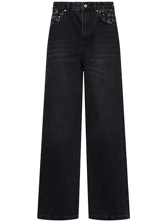 Rough.: Jeans Olive a gamba larga in denim - men_0 | Luisa Via Roma