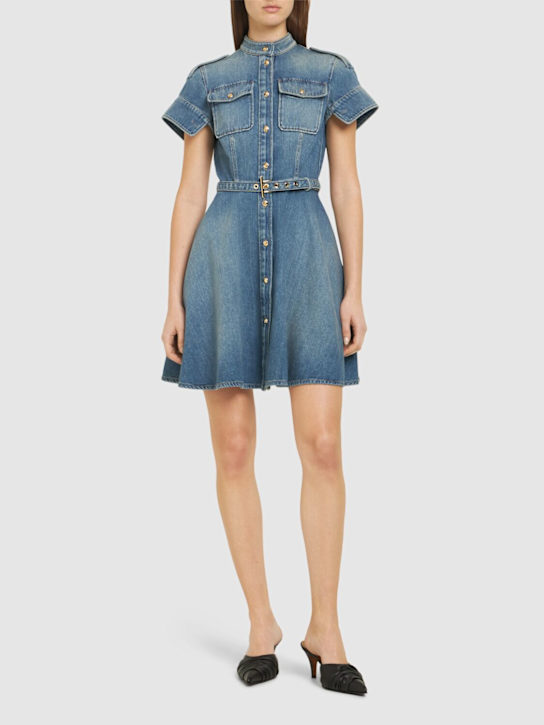 McQueen: Denim dress - Indigo - women_1 | Luisa Via Roma