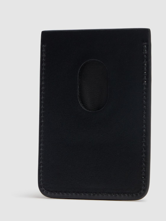 Balenciaga: Magnet leather cash & card holder - Black - men_2 | Luisa Via Roma