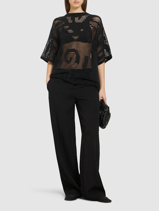 Nanushka: Crino cotton blend crochet top - women_1 | Luisa Via Roma