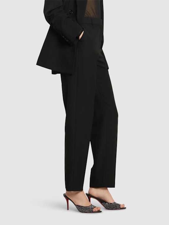 Christian Louboutin: 80mm Apostropha mesh mules - Black - women_1 | Luisa Via Roma