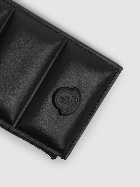 Moncler: Flat leather card holder - men_1 | Luisa Via Roma