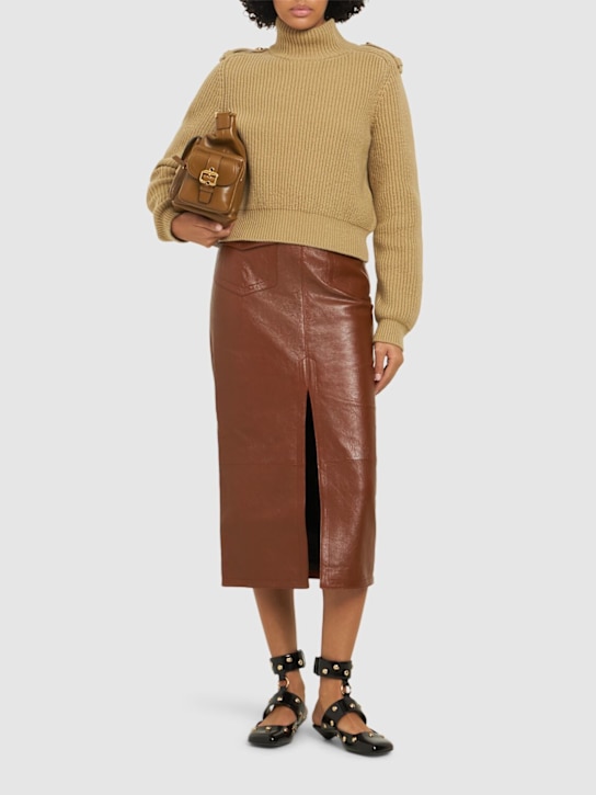 Chloé: Wool blend knit turtleneck sweater - women_1 | Luisa Via Roma
