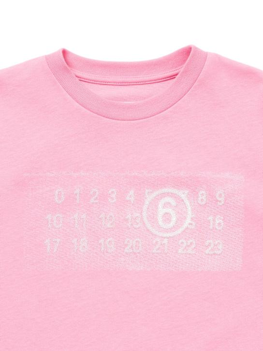 MM6 Maison Margiela: コットンジャージーTシャツ - kids-girls_1 | Luisa Via Roma