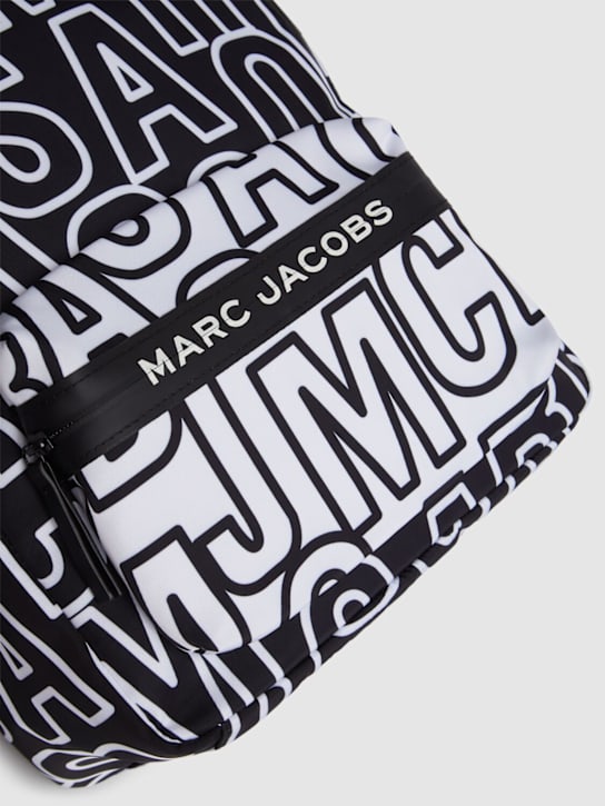 Marc Jacobs: Printed poly backpack - White/Black - kids-boys_2 | Luisa Via Roma