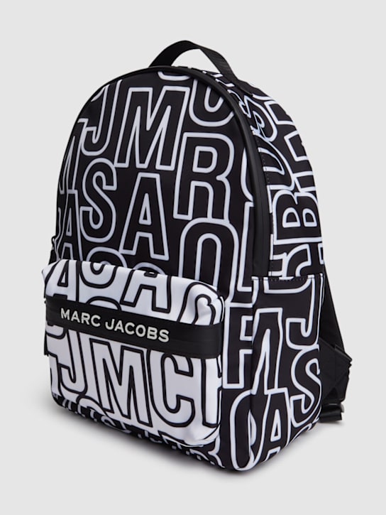 Marc Jacobs: Printed poly backpack - White/Black - kids-boys_1 | Luisa Via Roma