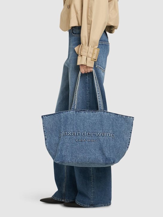 Alexander Wang: Punch denim tote bag - women_1 | Luisa Via Roma