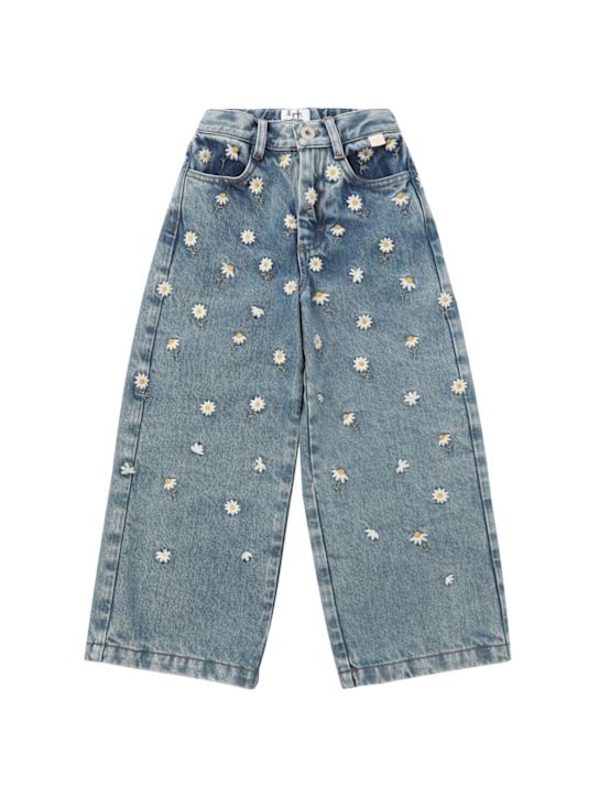 Il Gufo: Jeans Daisy in cotone con ricami - kids-girls_0 | Luisa Via Roma