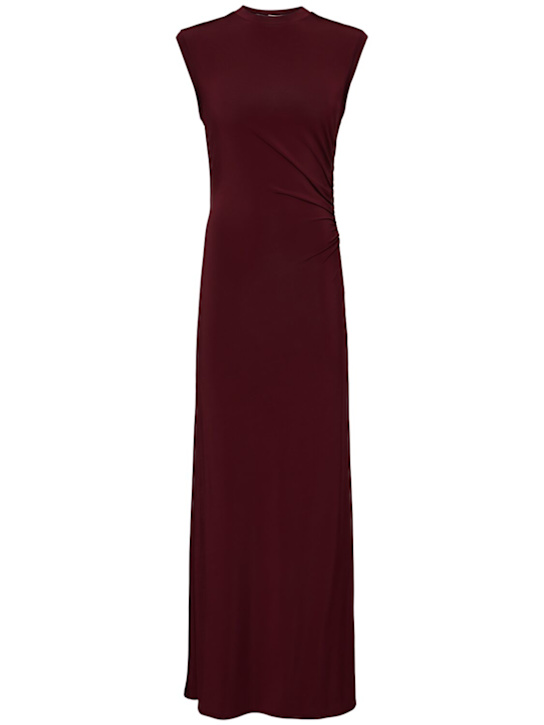 Stella McCartney: Fluid jersey long dress - Bordeaux - women_0 | Luisa Via Roma