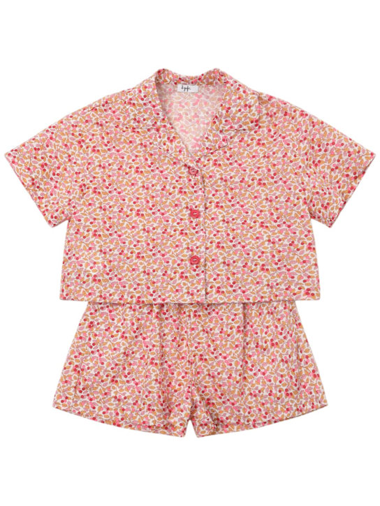 Il Gufo: Camicia e shorts in popeline di cotone stampato - kids-girls_0 | Luisa Via Roma