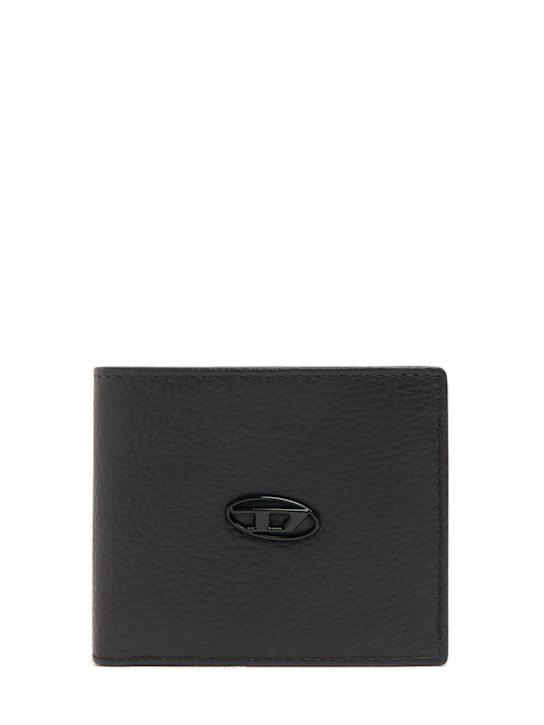Diesel: Oval-D leather billfold wallet - men_0 | Luisa Via Roma