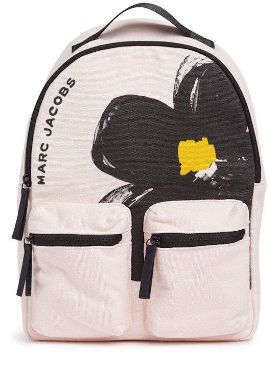 Marc Jacobs: Printed cotton canvas backpack - Pink - kids-girls_0 | Luisa Via Roma