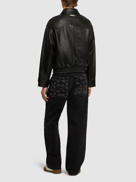 Rough.: Jeans Olive a gamba larga in denim - men_1 | Luisa Via Roma