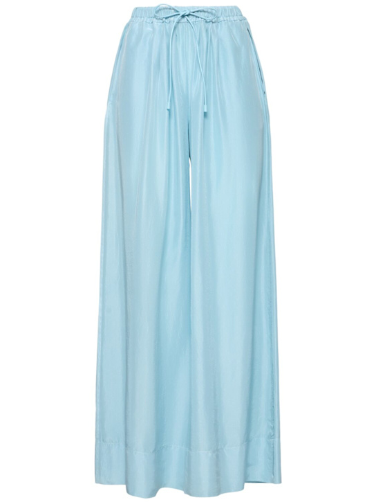Forte_forte: Habotai silk drawstring pants - women_0 | Luisa Via Roma