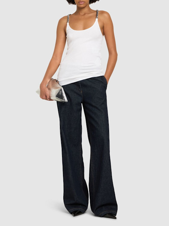 Stella McCartney: Chain straps jersey tank top - women_1 | Luisa Via Roma