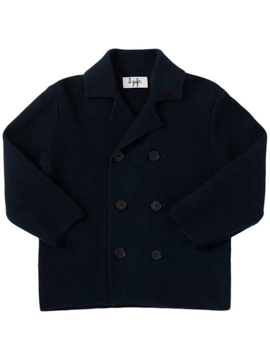 Il Gufo: Cotton knit  jacket - kids-boys_0 | Luisa Via Roma
