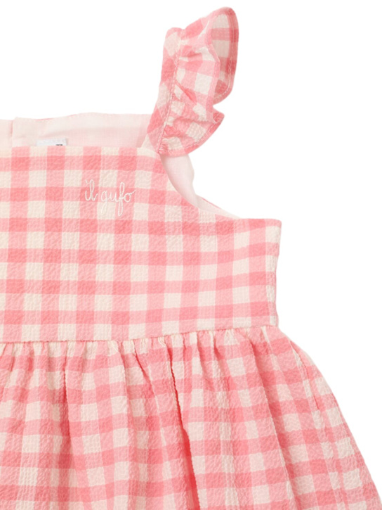 Il Gufo: Seersucker dress - kids-girls_1 | Luisa Via Roma