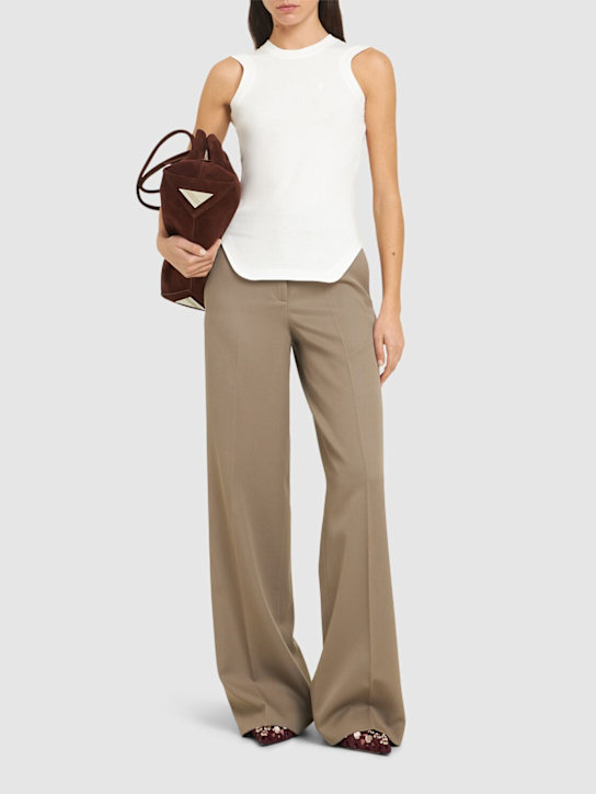 The Attico: Reese cotton jersey tank top - women_1 | Luisa Via Roma