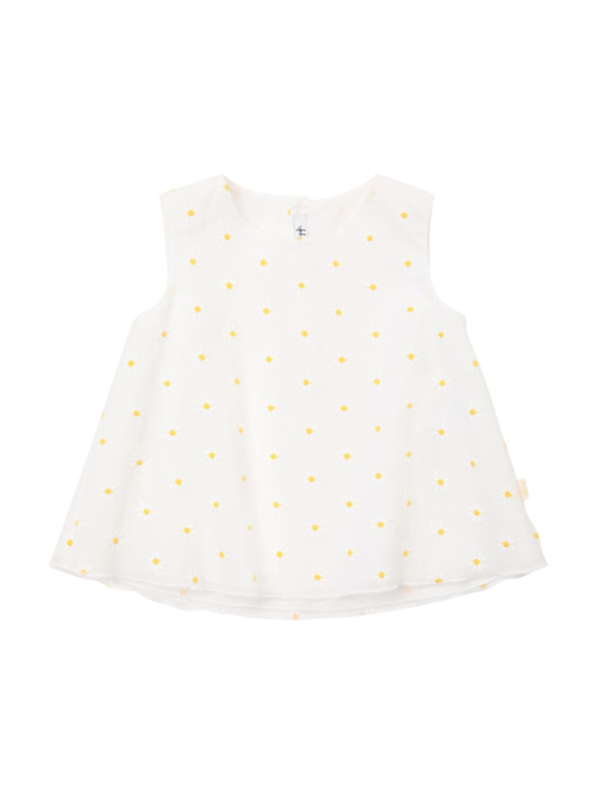 Il Gufo: Top Daisy in popeline di cotone con ricami - kids-girls_0 | Luisa Via Roma