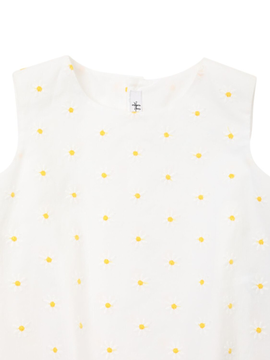 Il Gufo: Top Daisy in popeline di cotone con ricami - kids-girls_1 | Luisa Via Roma