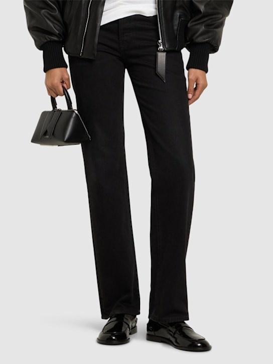 Amina Muaddi: 20mm Tilda brushed leather loafers - women_1 | Luisa Via Roma