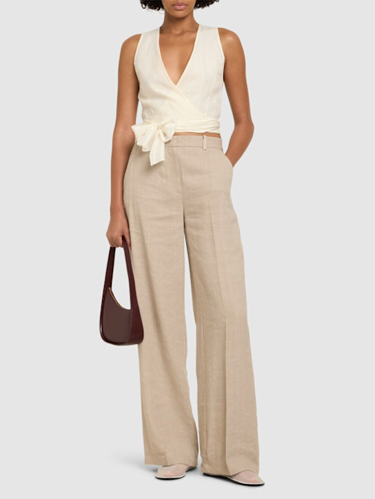 Forte_forte: シックなリネンキャンバス クロストップ - women_1 | Luisa Via Roma