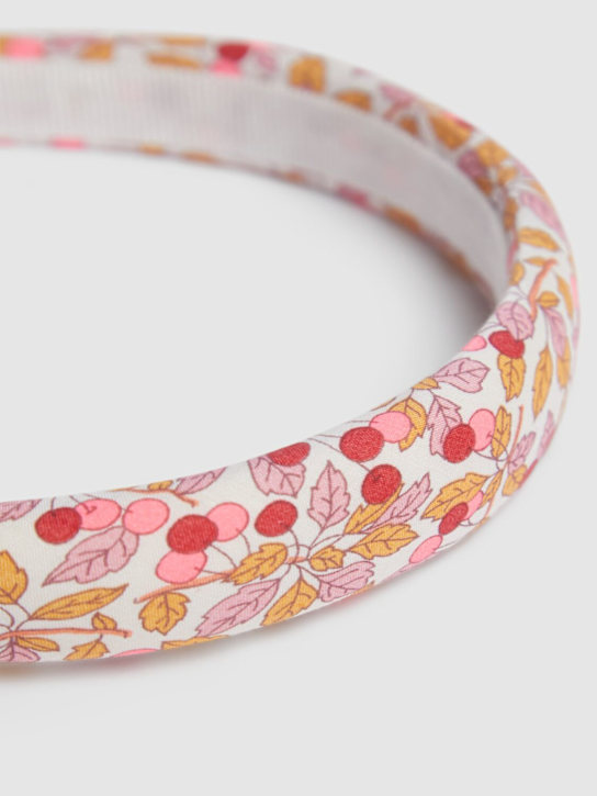 Il Gufo: Printed cotton headband - Pink/Orange - kids-girls_1 | Luisa Via Roma