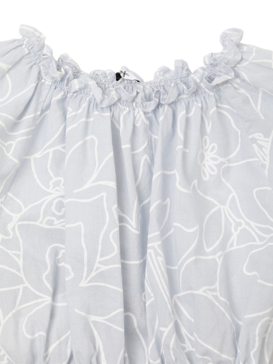 Il Gufo: Top e shorts in popeline di cotone stampato - kids-girls_1 | Luisa Via Roma