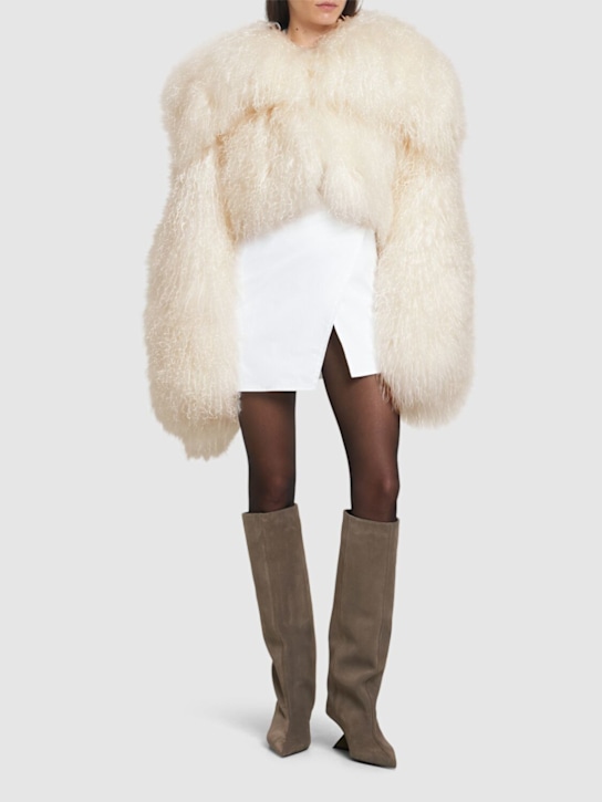 The Attico: Oversized Mongolian fur coat - women_1 | Luisa Via Roma