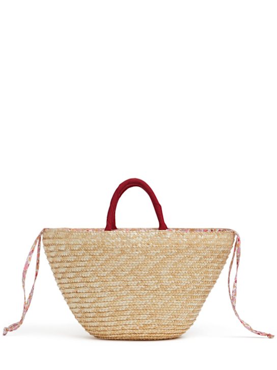 Il Gufo: Straw bag w/printed lining - Beige - kids-girls_0 | Luisa Via Roma