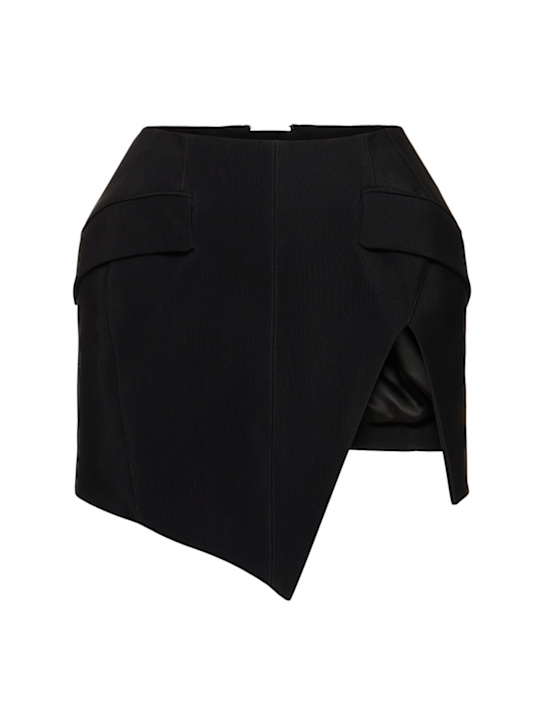 MUGLER: Heavy fluid mini skirt - women_0 | Luisa Via Roma