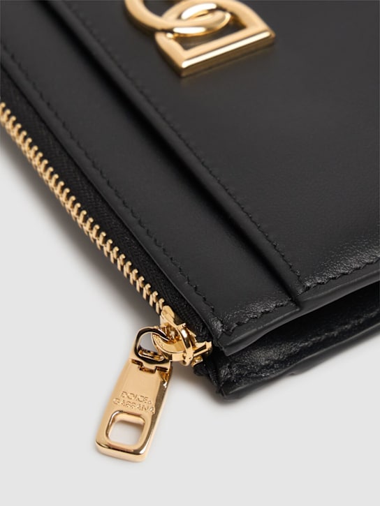 Dolce&Gabbana: DG smooth leather card holder w/ zip - women_1 | Luisa Via Roma