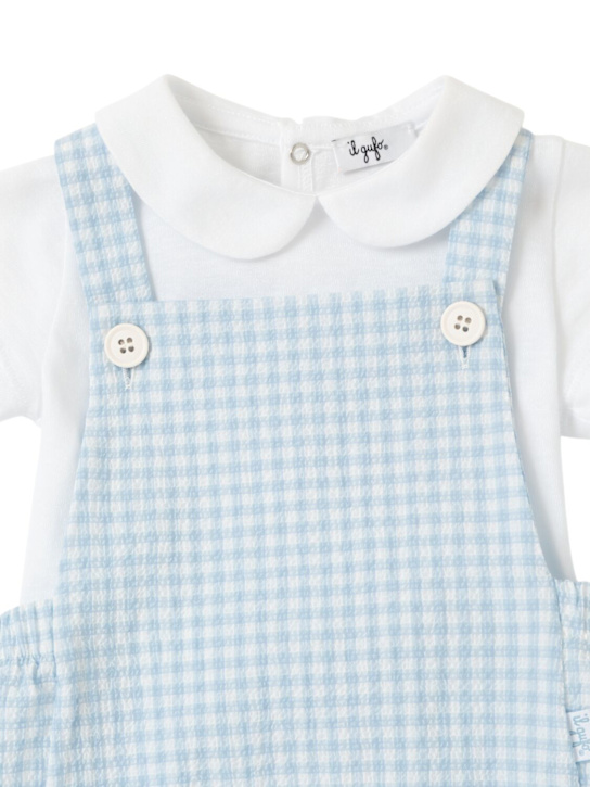Il Gufo: Jersey t-shirt & seersucker romper - kids-boys_1 | Luisa Via Roma