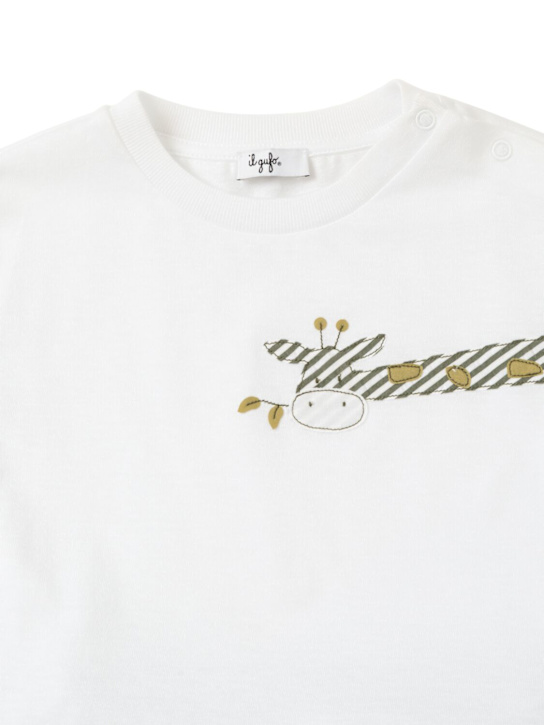 Il Gufo: Cotton t-shirt & seersucker shorts - kids-boys_1 | Luisa Via Roma