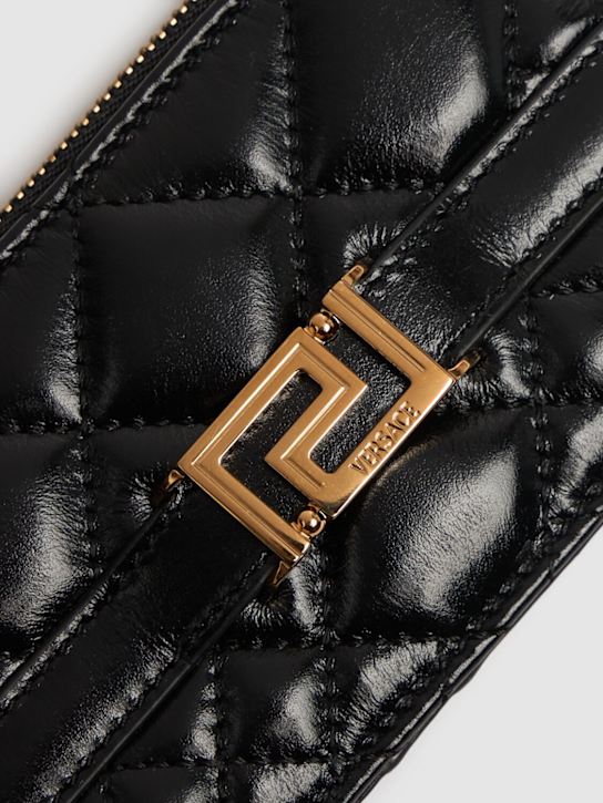 Versace: Quilted leather card holder - women_1 | Luisa Via Roma