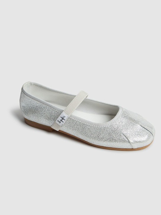 Il Gufo: Leather ballerinas - Silver - kids-girls_1 | Luisa Via Roma