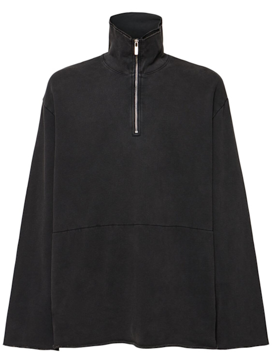 Helmut Lang: Zip-up sweatshirt - Black - men_0 | Luisa Via Roma